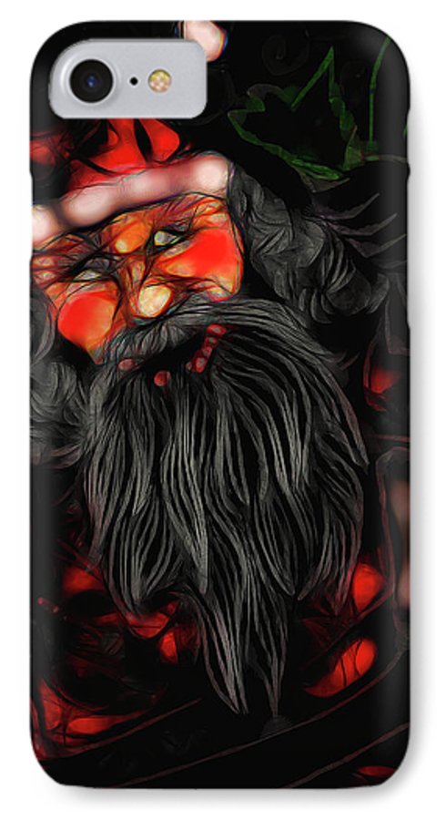 Christmas Santa Drawing - Phone Case