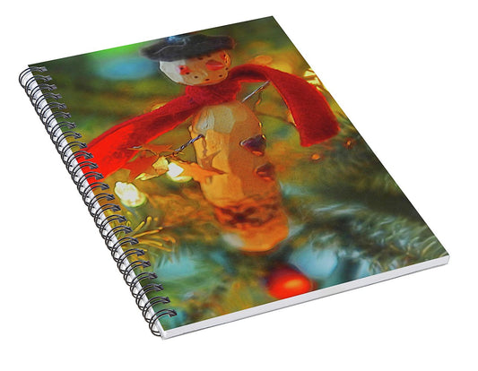Christmas Tree Country Snowman - Spiral Notebook