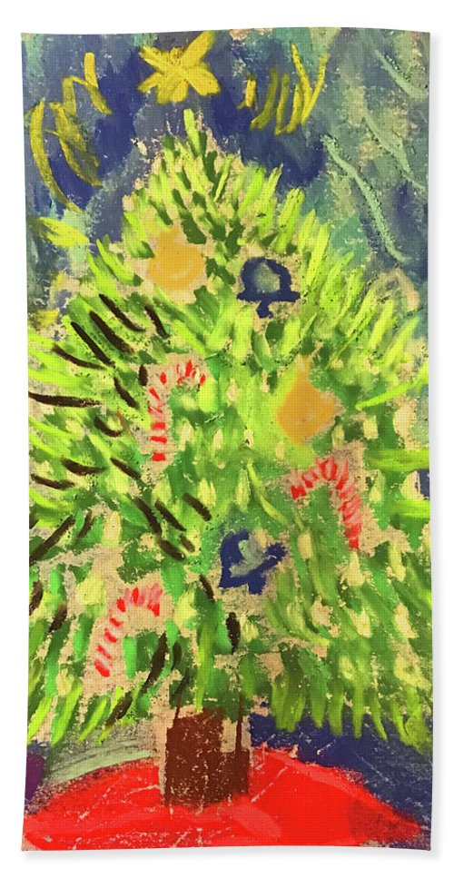 Christmas Tree Pastel - Bath Towel