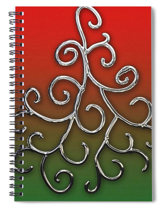 Chrome Christmas Tree - Spiral Notebook