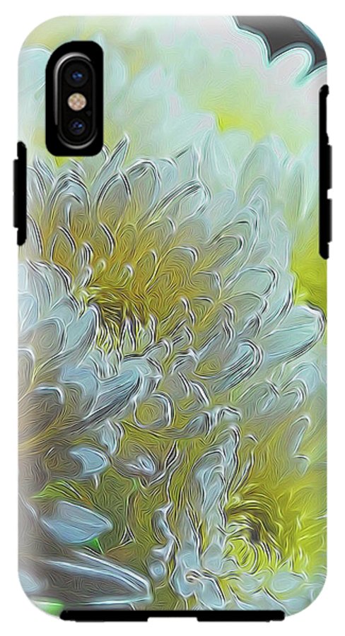 Chrysanthemums in White Light - Phone Case