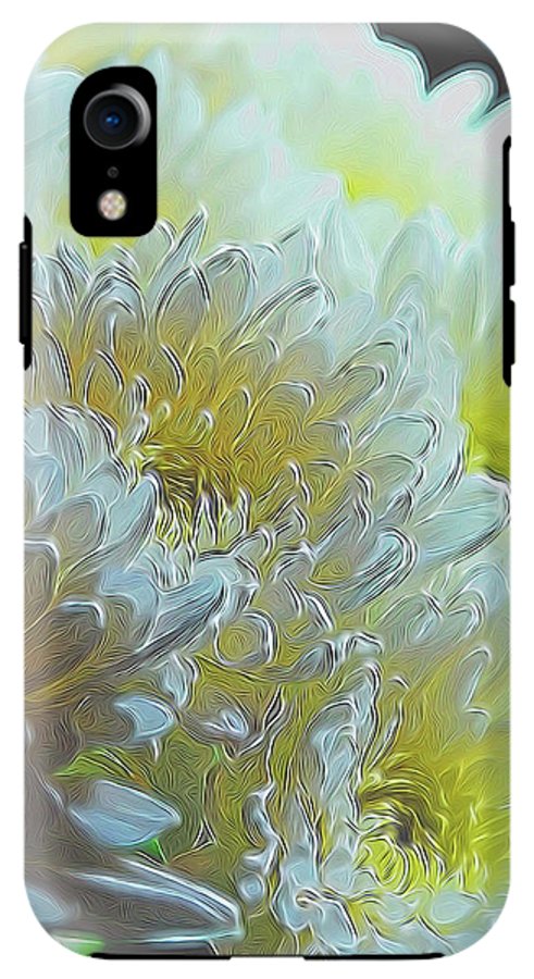 Chrysanthemums in White Light - Phone Case