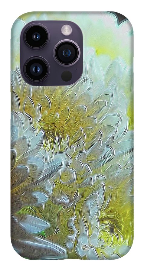 Chrysanthemums in White Light - Phone Case