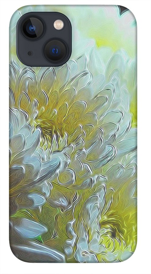 Chrysanthemums in White Light - Phone Case