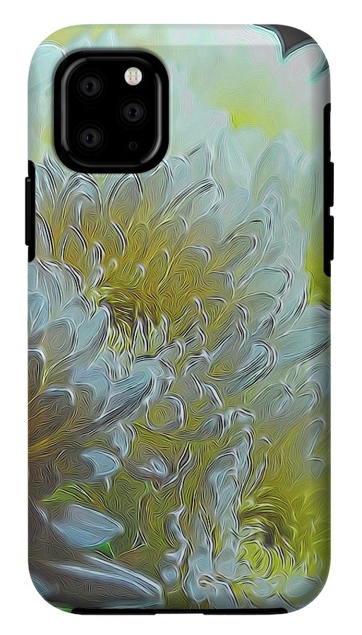 Chrysanthemums in White Light - Phone Case