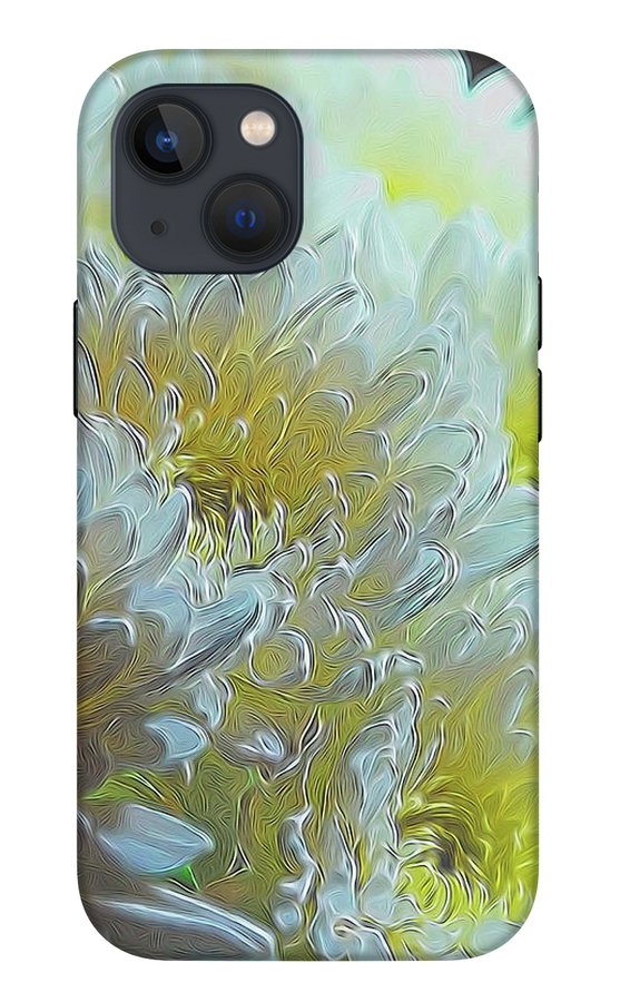 Chrysanthemums in White Light - Phone Case