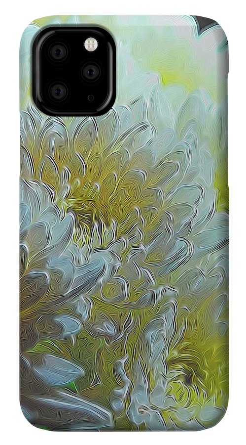 Chrysanthemums in White Light - Phone Case