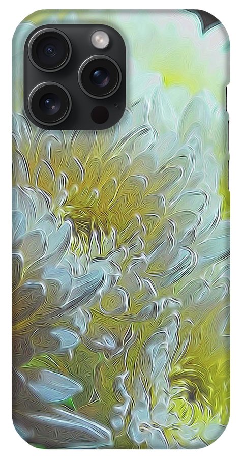 Chrysanthemums in White Light - Phone Case