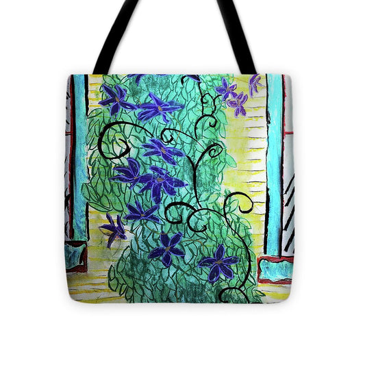 Climbing Purple Vines - Tote Bag
