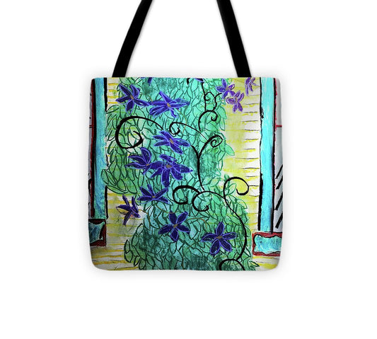 Climbing Purple Vines - Tote Bag