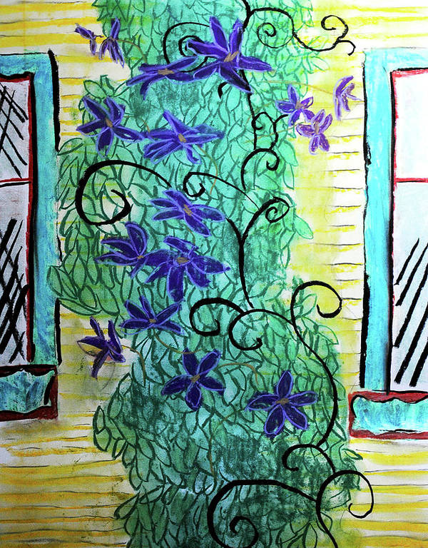 Climbing Purple Vines - Art Print