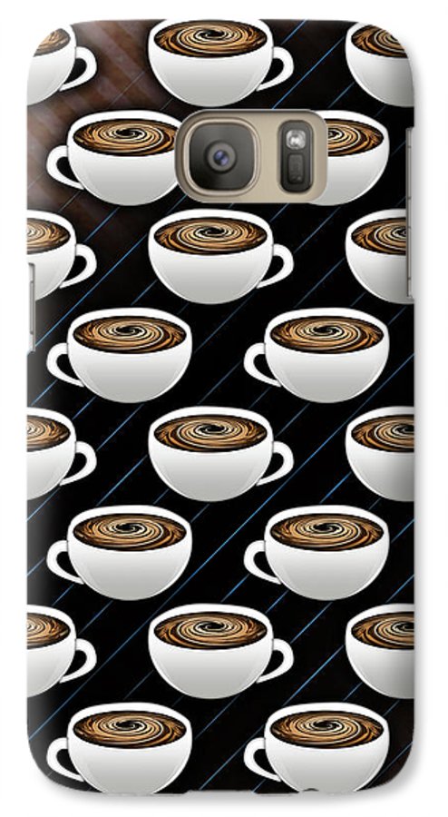 Coffee Cups and Stripes - Phone Case