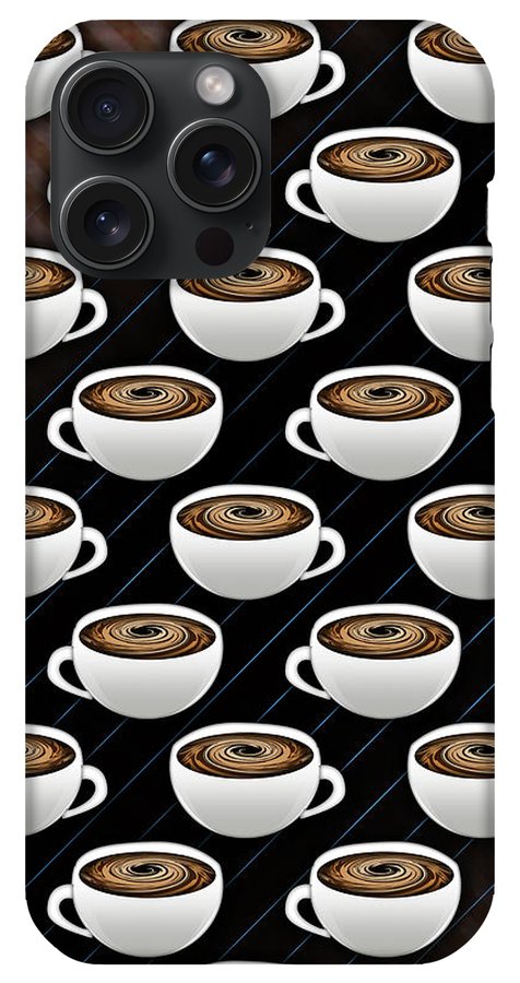 Coffee Cups and Stripes - Phone Case