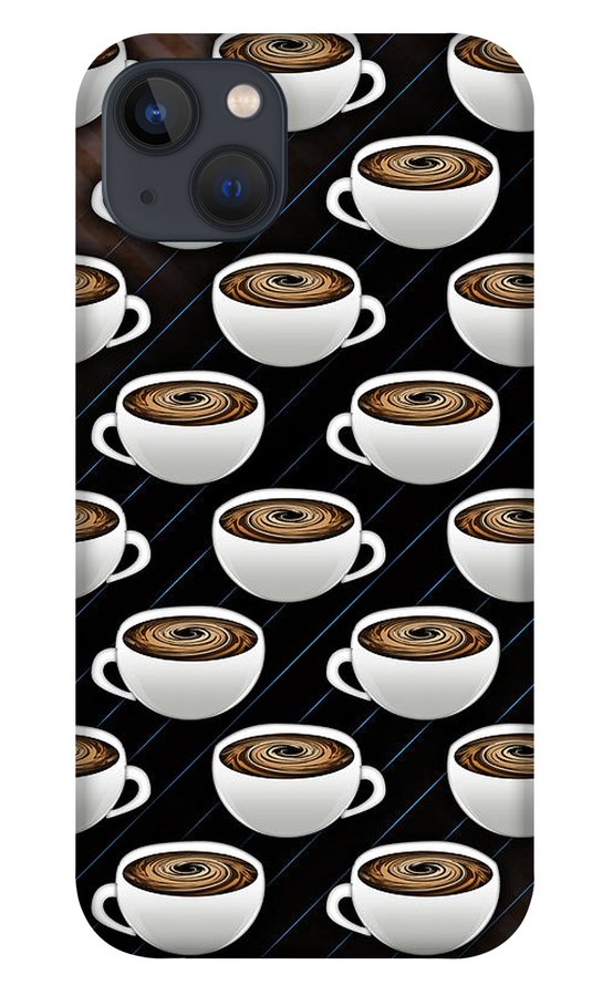 Coffee Cups and Stripes - Phone Case