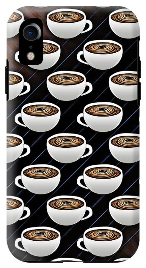 Coffee Cups and Stripes - Phone Case