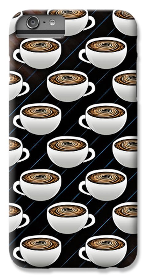Coffee Cups and Stripes - Phone Case