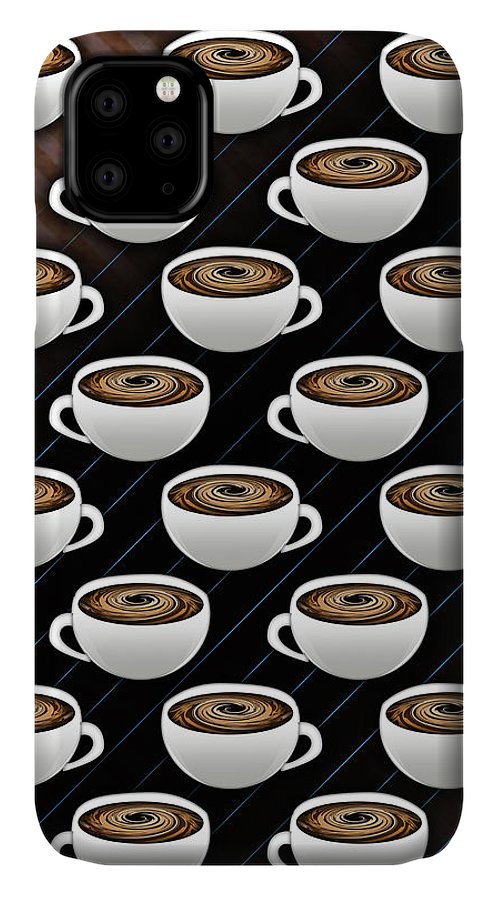 Coffee Cups and Stripes - Phone Case