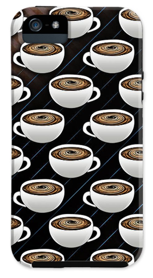 Coffee Cups and Stripes - Phone Case