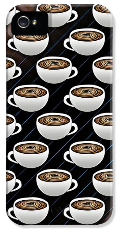 Coffee Cups and Stripes - Phone Case