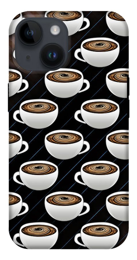 Coffee Cups and Stripes - Phone Case