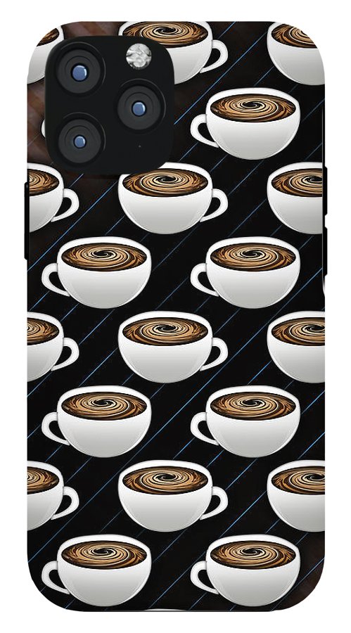 Coffee Cups and Stripes - Phone Case