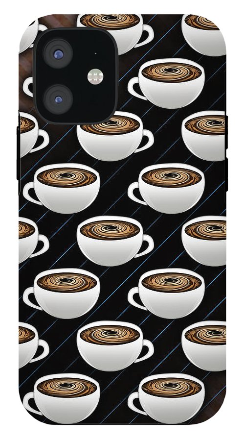 Coffee Cups and Stripes - Phone Case