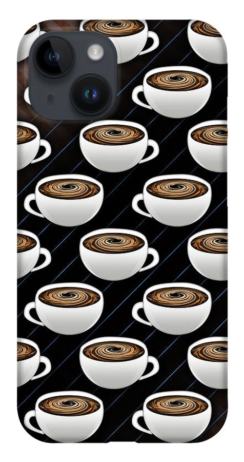Coffee Cups and Stripes - Phone Case