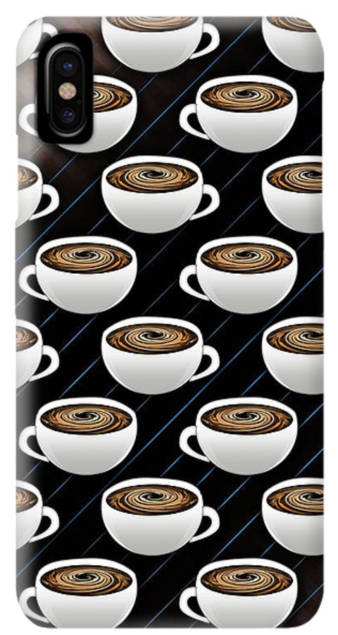 Coffee Cups and Stripes - Phone Case