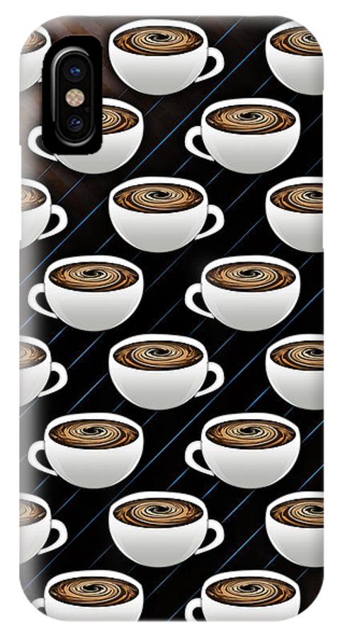Coffee Cups and Stripes - Phone Case