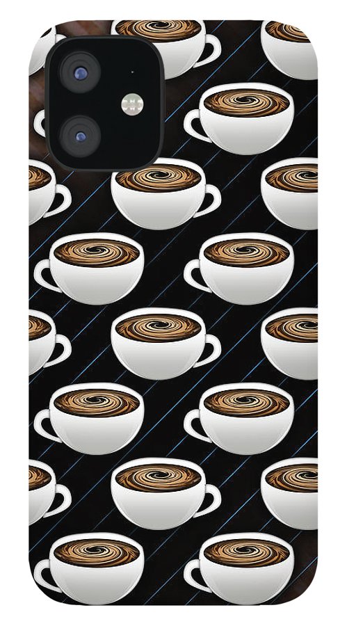 Coffee Cups and Stripes - Phone Case