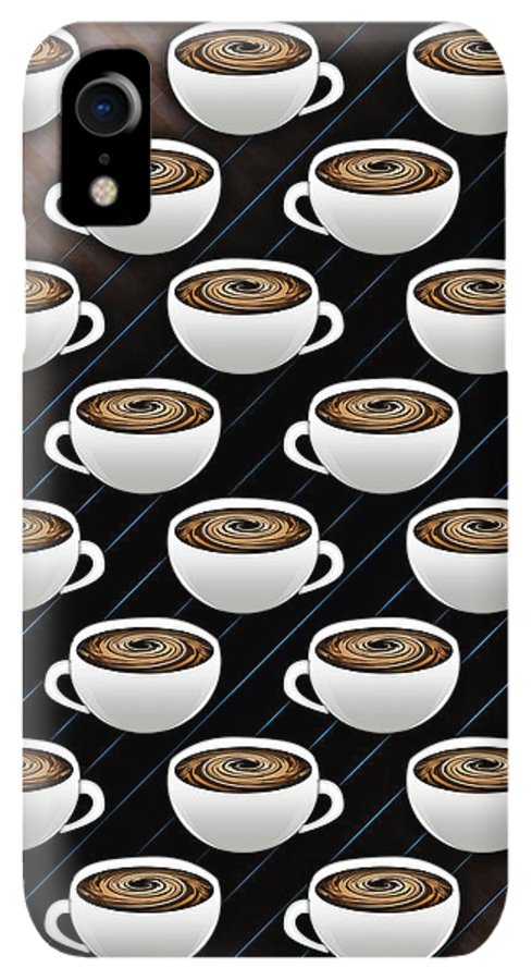 Coffee Cups and Stripes - Phone Case