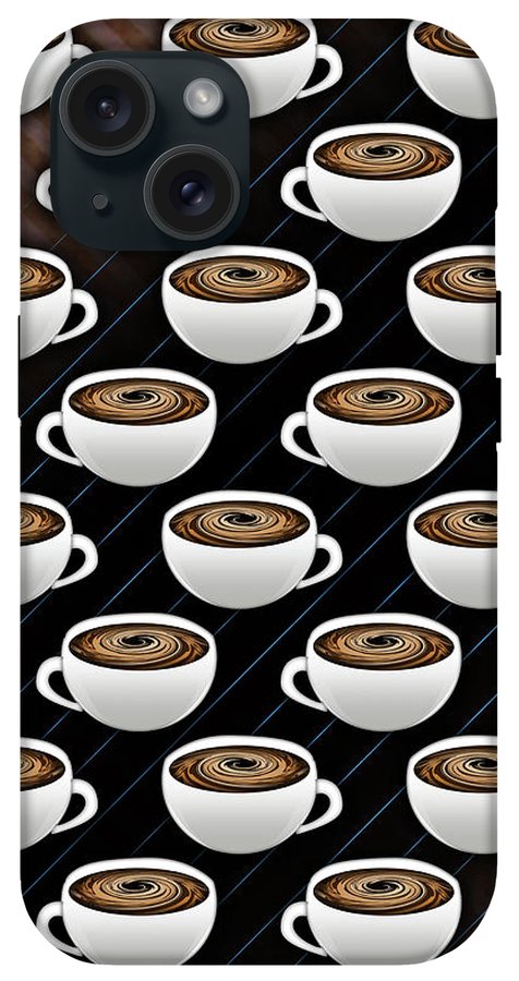 Coffee Cups and Stripes - Phone Case