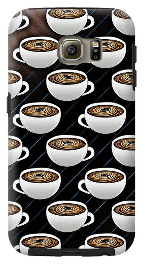 Coffee Cups and Stripes - Phone Case