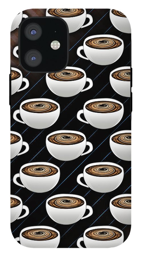 Coffee Cups and Stripes - Phone Case