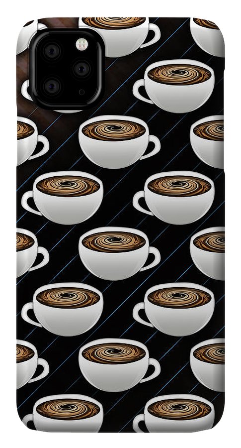 Coffee Cups and Stripes - Phone Case