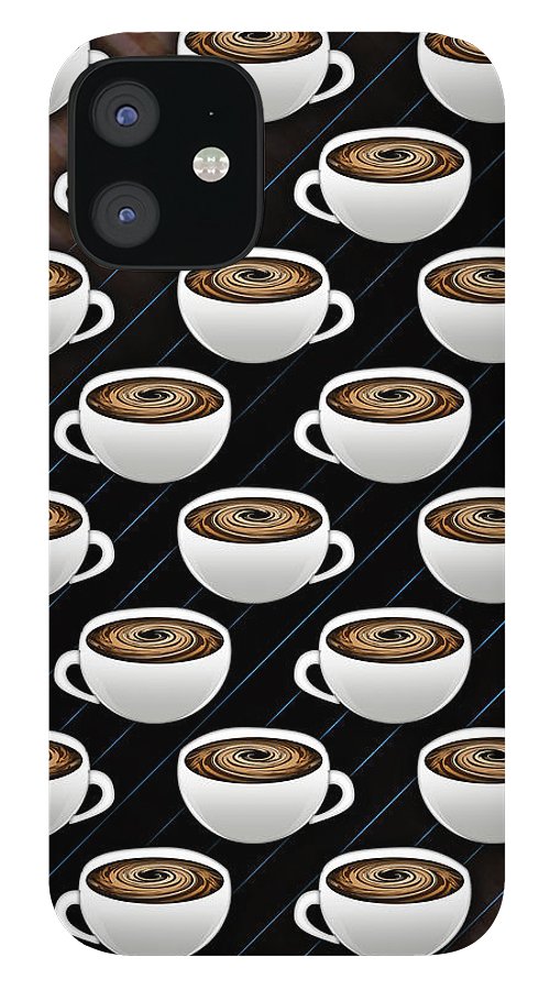 Coffee Cups and Stripes - Phone Case