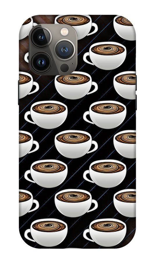 Coffee Cups and Stripes - Phone Case