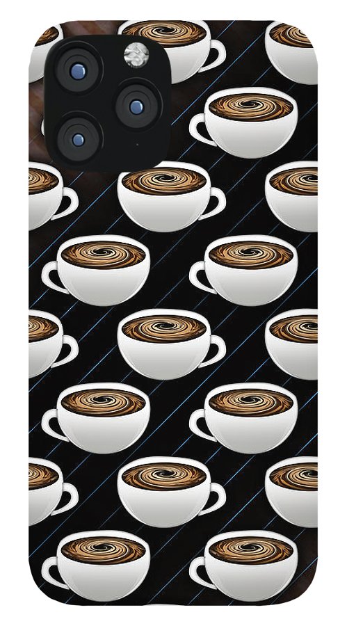 Coffee Cups and Stripes - Phone Case