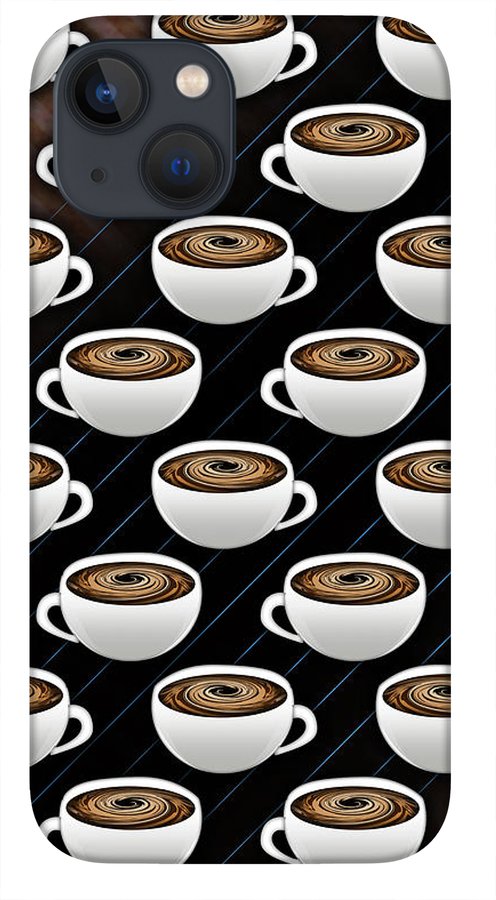 Coffee Cups and Stripes - Phone Case