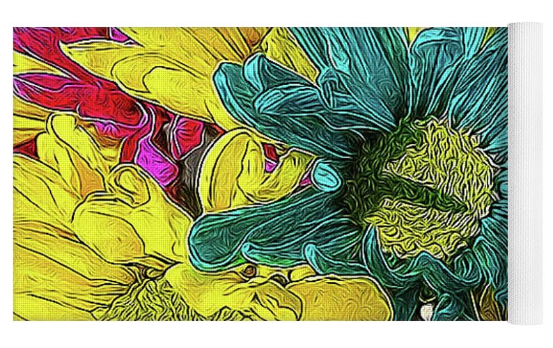 Colorful Daisies - Yoga Mat