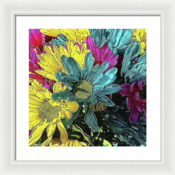 Colorful Daisies - Framed Print