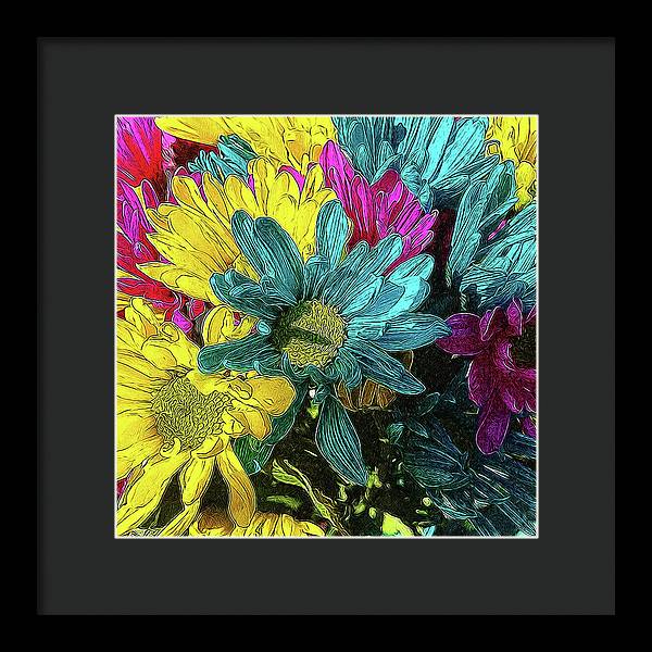 Colorful Daisies - Framed Print