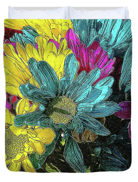 Colorful Daisies - Duvet Cover