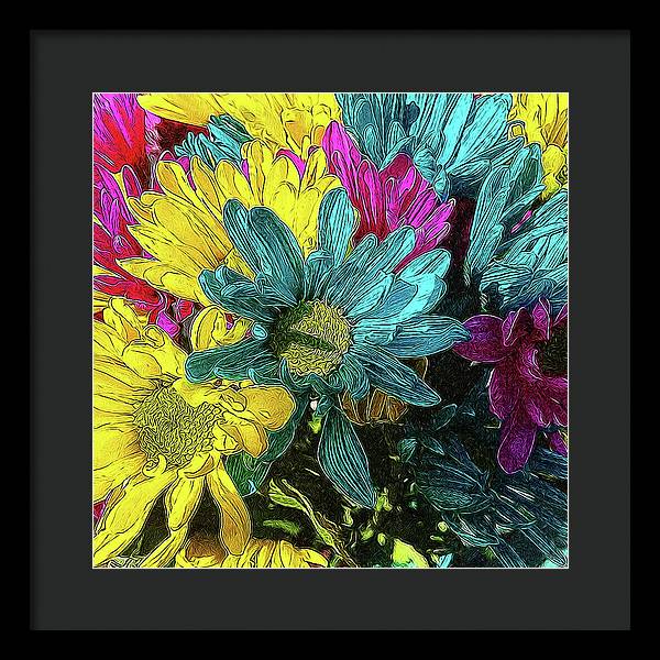 Colorful Daisies - Framed Print
