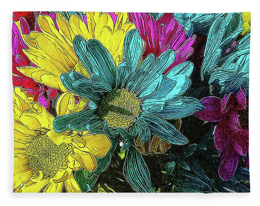 Colorful Daisies - Blanket