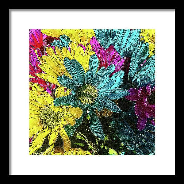 Colorful Daisies - Framed Print
