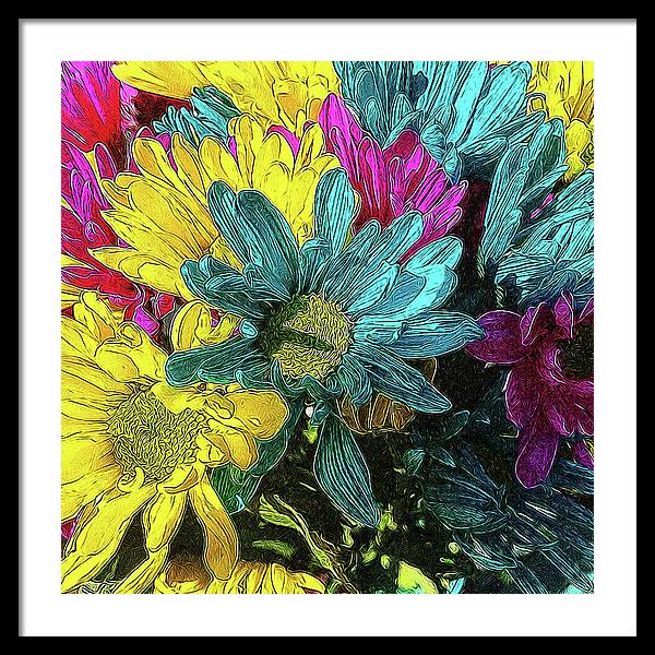 Colorful Daisies - Framed Print