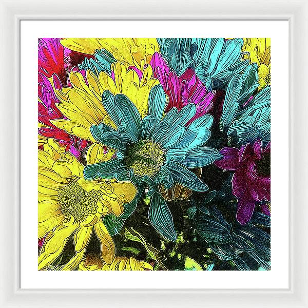Colorful Daisies - Framed Print