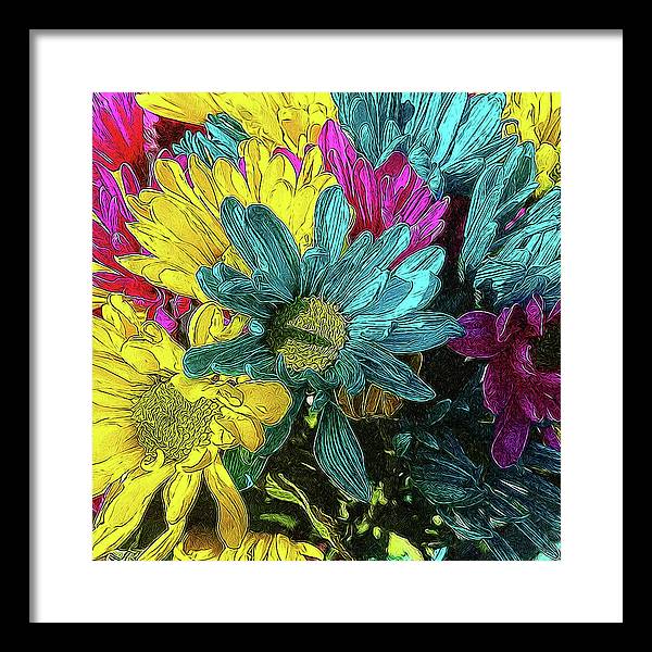 Colorful Daisies - Framed Print
