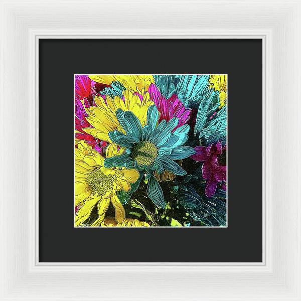 Colorful Daisies - Framed Print
